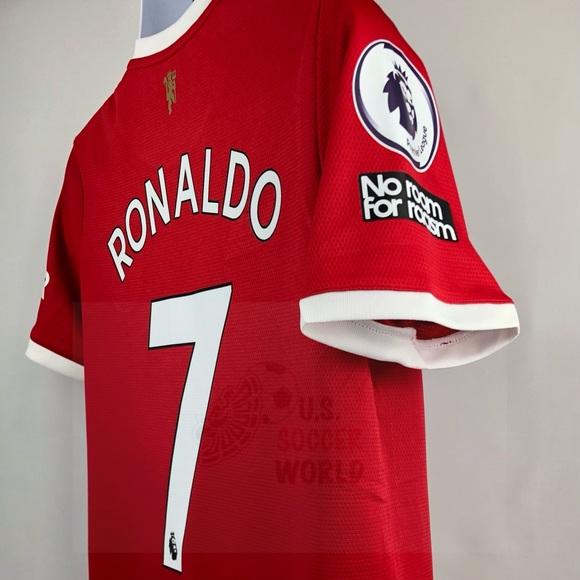 Cristiano Ronaldo #7 Manchester United 2021 Home Soccer Jersey Man U - Picture 14 of 16